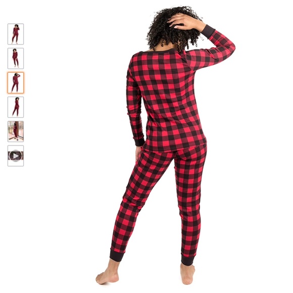 Follow Me Pajamas Red Black Buffalo Plaid NEW - Picture 2 of 4